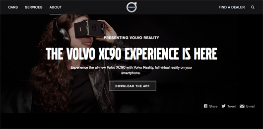 VR experience Volvo XC90