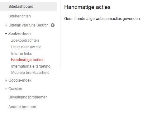Google communiceert over handmatige acties in Google Webmastertools