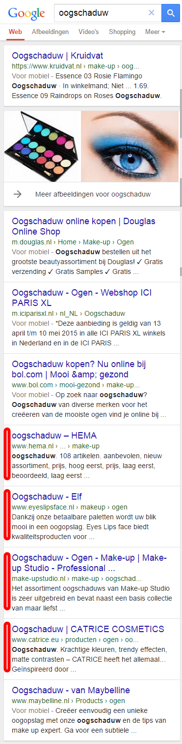mobile search: oogschaduw