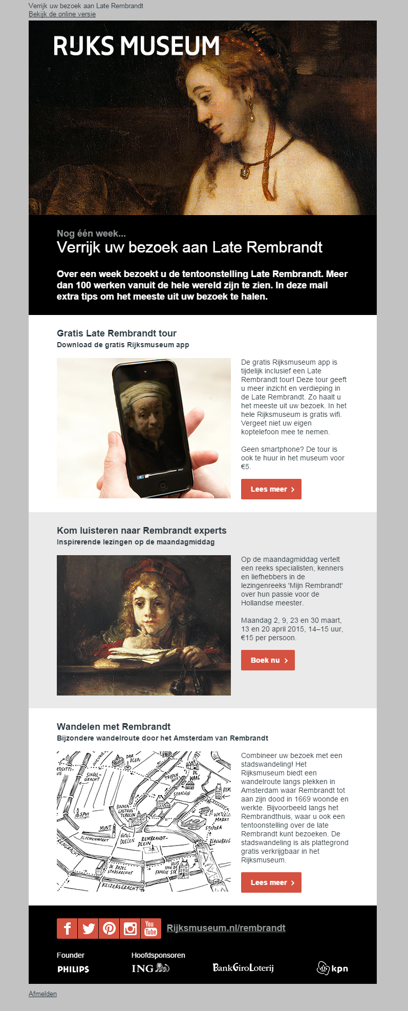 Voorbeeld van een e-mail uit de Late Rembrandt-flow