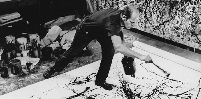 Jackson Pollock in actie
