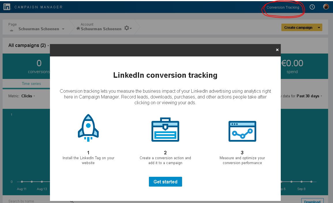 LinkedIn conversion tracking