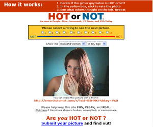 Rating sites: Am I hot or not?