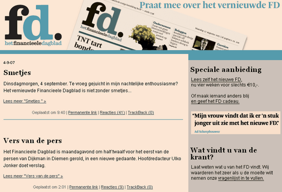 Het vernieuwde Financieele Dagblad