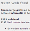 RSS-feed voor 9292ov.nl