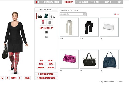 Virtueel kleding passen bij H&M