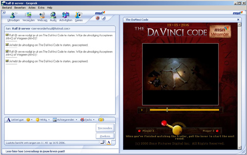 The DaVinci Code via MSN