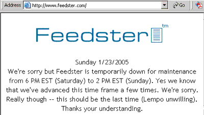 Feedster down?