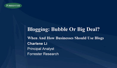 Blogging: Bubble Or Big Deal?