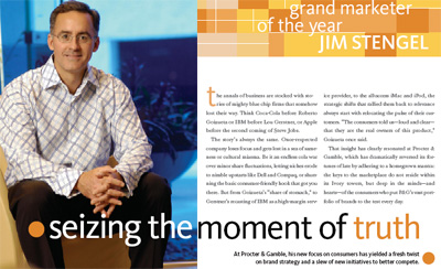 Grand Marketer of the Year: Jim Stengel (P&G)