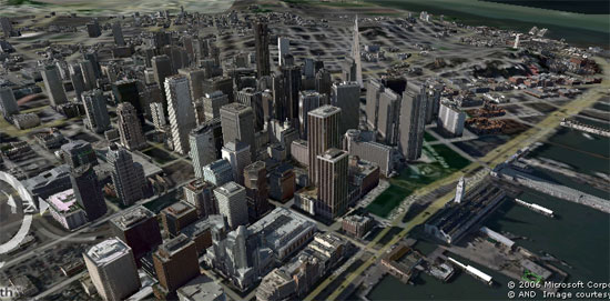 Microsoft's Virtual Earth nu ook in 3D