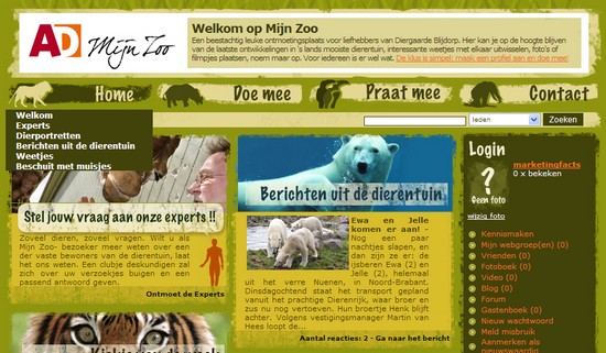 Startpagina Mijn Zoo