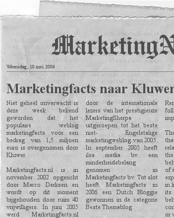 Marketingfacts naar Kluwer?