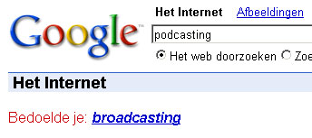 Google: podcasting hetzelfde als broadcasting?