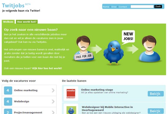 Twitjobs eerste Nederlandse vacatureplatform op Twitter