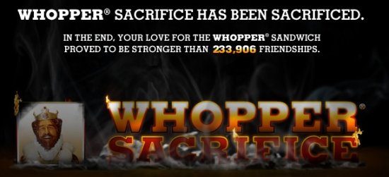 Whopper Sacrifice